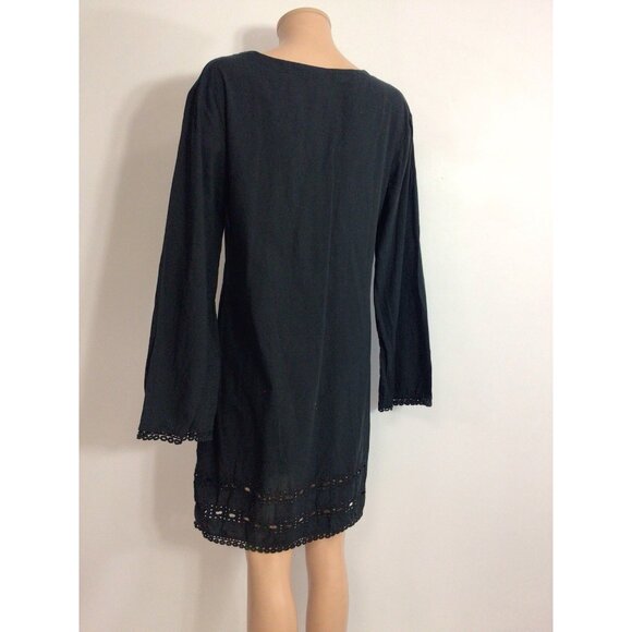 Bag Lady Mudpie Dress Tunic Crochet Trim Womens Large - Picture 6 of 9